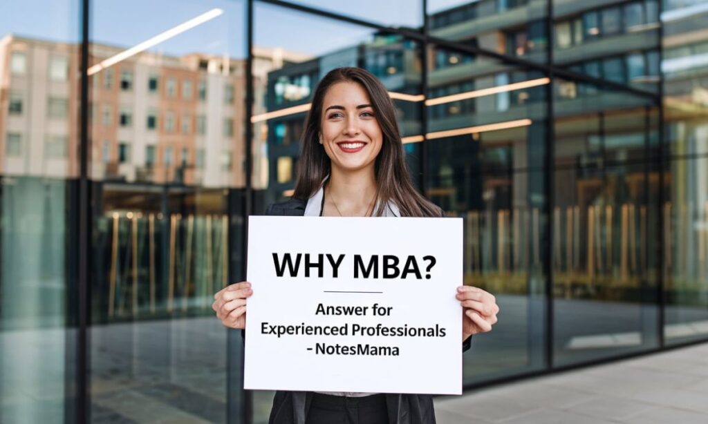 Why MBA Answer for Experienced Professionals-Notesmama